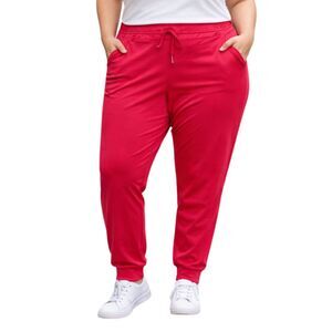 NWT Halara Neon Coral Pink Jogger Pants High Waist Drawstring Stretch XL Petite